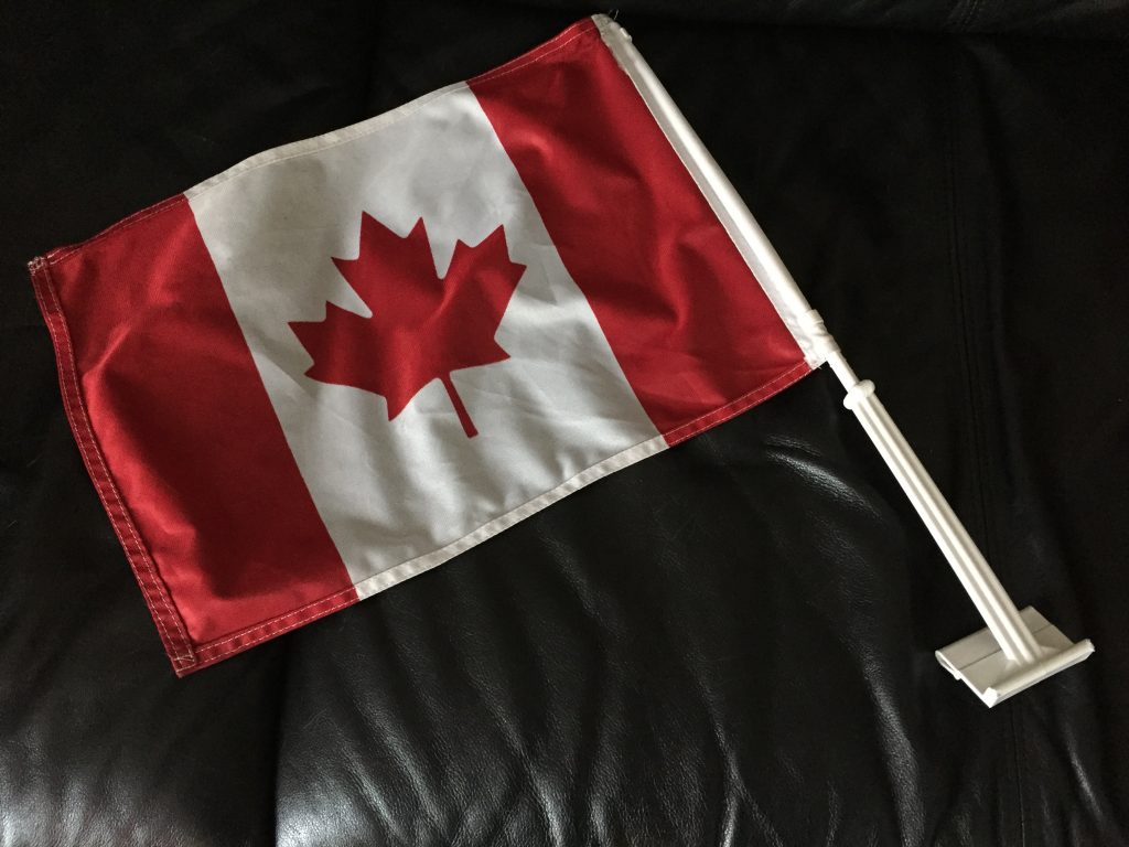 An abandoned Canadian Car Flag.